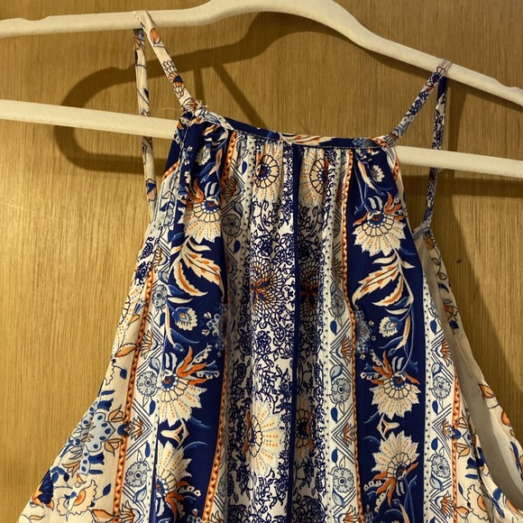 Japna Maxi Dress Size Medium Halter Neck Artsy Bohemian Floral Hippie NWOT - Picture 12 of 12